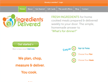 Tablet Screenshot of ingredientsdelivered.com